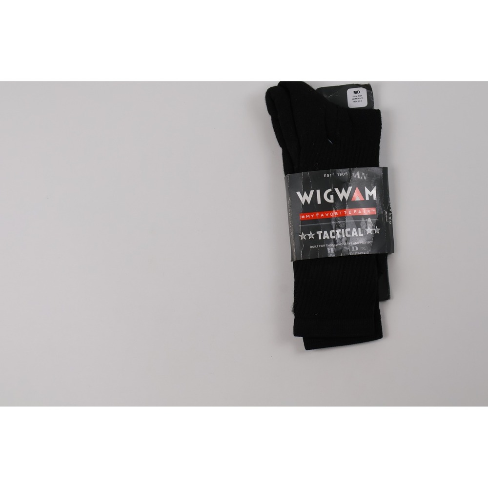 Wigwam Tactical Dress Socks Ultimax Tech Black Solid Medium NWT